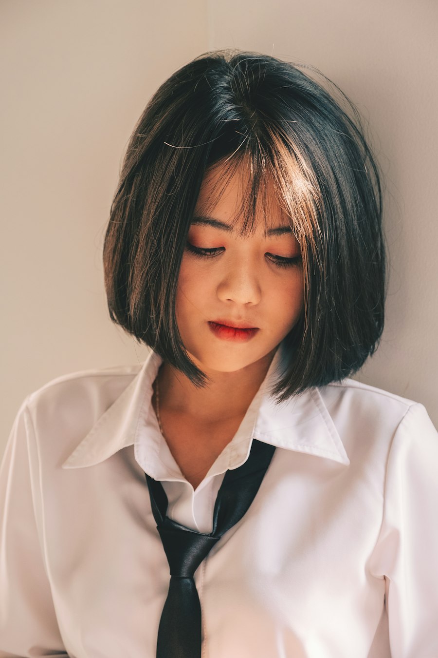 丸みショートボブのヘアスタイル